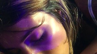 Two wet naked amateur babes having lesbian sex in the shower