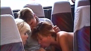 A Partouze in a Bus in the Middle of a Trip to Corsica!