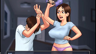 Summertime Saga Gameplay : Intense Massage Scene with the Receptionist.