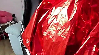 Giant Heart Balloon Pvc Fetish. Balloon Pop, Deepthroat and Cum Play