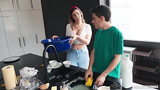 Lil Humpers: Lazy Stepson Gets Chores Done for His Busty Italian Stepmom Marica Chanelle