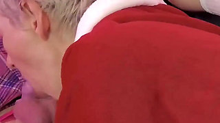 Chastity blowjob for sissy virgin