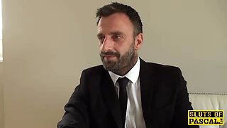 Squirting UK sub analfucked while toying clit