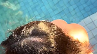 Amateur brunette teen blowjob and cumshot