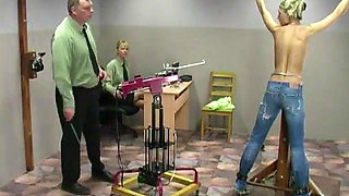 Lea Spanking Machine - Bare Back Whipping