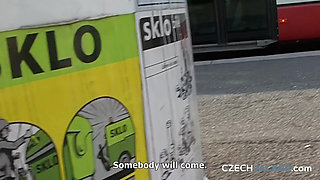 Czech Jacker 23: Bus Stop Bounty - the Blonde’s Tits Tease