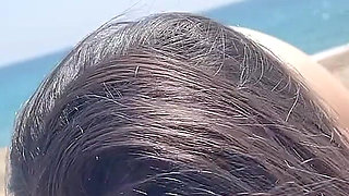 Fans Peeping Me Giving a Blowjob on a Public Nudist Beach