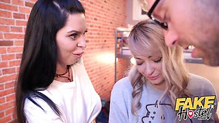 Fake Hostel featuring Kira Queen and Lola Shine's small tits scene