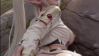 Frieren Beyond Journey's End Frieren Semi Realistic Outdoor Forest Oral Sex First Person POV Ai Generated Hentai Animation