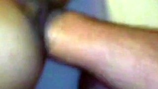 Fisting Her Black Pussy on Webcam