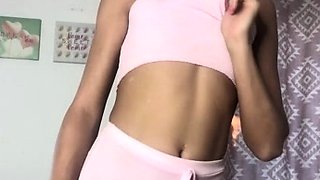 Small titted brunette amateur anal nailed at home