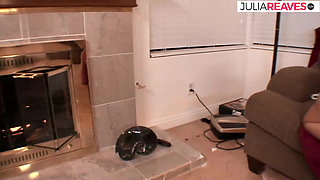 Blonde Laura rides his cock and moans loudly