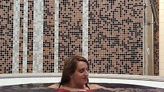 Busty amateur milf masturbates in the shower