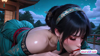 Kimono sex with those big tits is so hot - AI