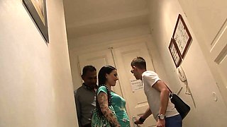 Trashy Wife Fucked by Black in Front of Hubby