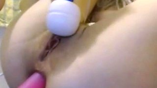Double Orgasm Squirt with Anal Vibrator