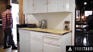 Buxom Laney Grey sucks two cock and begs for more