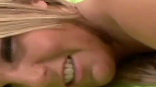 Blonde milf get cum on mouth after hot sex