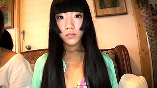 Amateur Asian teen fucked hard on bed