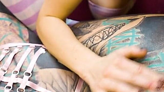 Two Slim Cuties Get Fucked by a Serviceman with Fat Cock