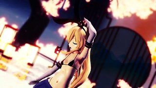 Hot 3D redhead licking a pussy while getting fucked