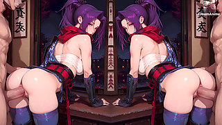 Ninja Psylocke Anal Creampie - Horny Purple-haired Girl Gets Anal Sex and Creampied by a Stranger - 4K 90fps 3D Model