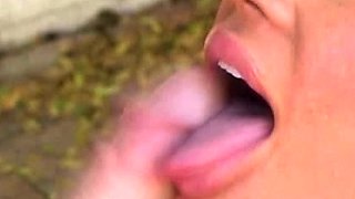 Pale and chubby brunette MILF sucks and tit fucks a big cock