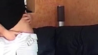 Blonde Fake-tit Slut Masturbates by Pool and Squirts Fountains