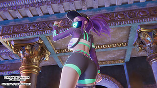 MMD MEOVV - HANDS UP Akali Sexy Kpop Dance League of Legends Uncensored Hentai 4K