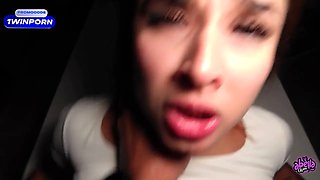 STEPSISTER gets a CREAMPIE in her father kitchen!-