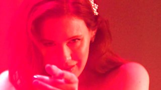 Big boobs mature Redhead MILF strip nude