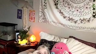 Curly Blonde Teen Records Solo Dildo Masturbation More at