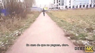 Debt4k. Uber-cute ginger-haired Alice Klay should fellate and rail the loan collector's shaft