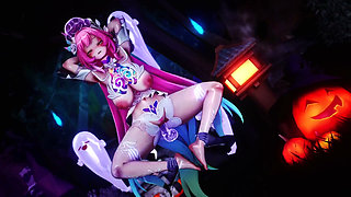 Honkai Star Rail - Cyrene Fucked and Creampied by a Halloween Ghost - 3D Hentai Animations