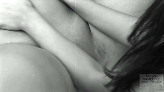 Lesbian Brunettes Penelope and Nidia Double Dildo and Pussy Eating