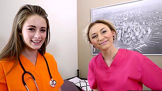 Nurse teen stepsis fucks stepbro at work