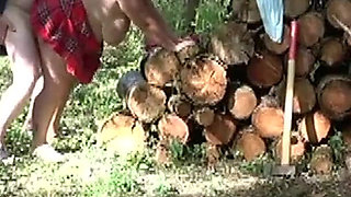 Joolz and Bustykim with the Lumberjacks