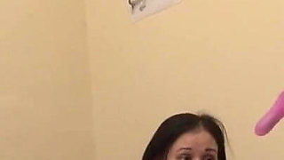 Dirty slut eats pussy while fucking big cock