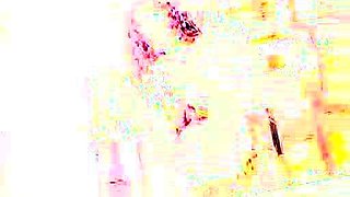 Busty curly brunette with big boobs fucks on couch