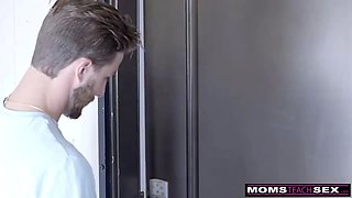 Horny Wife Makes Step Daughter Share Cock While Step Dad Cooks