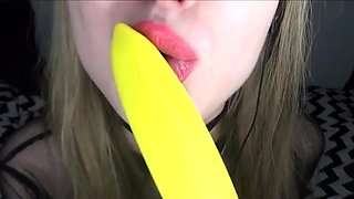 Peas And Pies Banana Sucking Sensual ASMR Video
