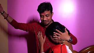 Bengali Couple Ignites Night Passion in Brunette Big-Titted Heat