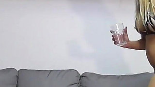 Hot Blonde MILF Pissing for Her Slave