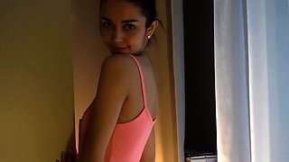 SMALL TIT BRUNETTE TATTOOED TEEN GIRLFRIEND CAUGHT IN SHOWER