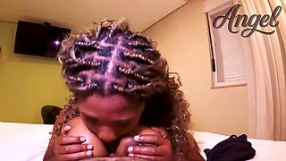 Desu Angel Big B Mega Tits Blowjob - Big Natural Tits Brazilian MILF Makes Him Cum Hard