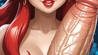 128 Funny Redhead Play with Enormous Cock Compilation (ai Animation)