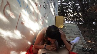 Outdoor sex with horny Martina Smeraldi
