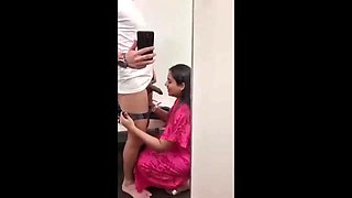 Indian Wifey Deep throating Husband Stiffy and Screwing