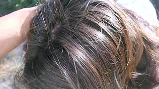 Amateur couple fucking in public (risky sex) NATURAL TITS