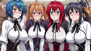 Rias, Akeno.....(dxd) #breasts Shaking #group Sex # Crowd #orgy #uncanny #unsettling